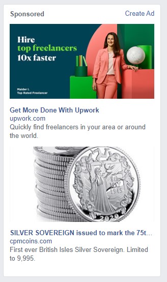 A Facebook ad example